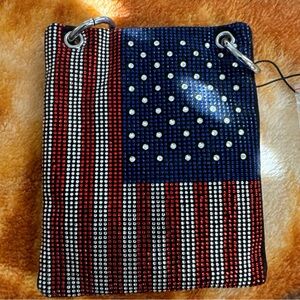 American Studded Flag Design Crossbody Bag